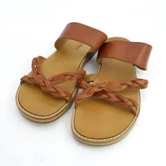 Max Mara / マックスマーラ ◆サンダル/フラット/レザー/ブラウン/36 1/2（23.5ｃｍ） 【レディース/ガールズ/LADY/女性/婦人】【靴/クツ/シューズ/SHOES】 レディースファッション【中古】 のサムネイル
