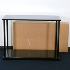 真台子 飾り棚 台 真塗 黒 木製 組立式 大型 和風 茶道具 レトロ