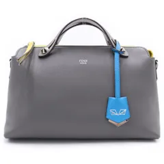 FENDI (フェンディ) バイザウェイ ミディアム 2WAYハンドバッグ ショルダーバッグ バイカラー グレー×イエロー×ブルー レザー 8BL124 シルバー金具のサムネイル