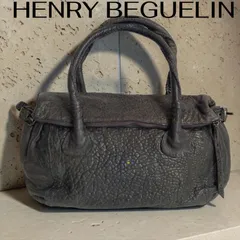 HENRY BEGUELIN (エンリーベグリン)レザー ハンドバッグ ダークグレーのサムネイル