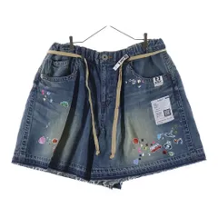 MAISON MIHARAYASUHIRO (メゾンミハラヤスヒロ) Kids Sticker Printed Wide Denim Shorts ステッカー デニムショーツ ハーフパンツ インディゴ K16PT341のサムネイル