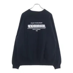 NEIGHBORHOOD (ネイバーフッド) 25AW PLAIN SWEAT CREWNECK LS 両面ロゴプリント クルーネックスウェットトレーナー ブラック 252UWNH-CSM04のサムネイル