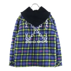 OFF-WHITE (オフホワイト) 22AW PLAID JACKET 裏地キルティング チェックシャツ ジャケット ブルーのサムネイル