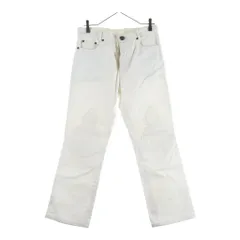 CHROME HEARTS (クロムハーツ) OLD JEAN SL FLEURKNEE フレアニーデニムパンツ ホワイトのサムネイル