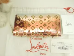 クリスチャンルブタン ロングウォレット Loubinthesky パテントレザー銀ピンク橙 ジップ長財布 未使用@ 5のサムネイル