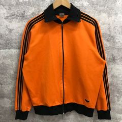 美品】adidas トラックジャケット ジャージ オレンジ 6号 デサント社