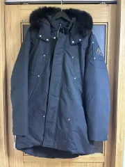 MOOSE KNUCKLES ムースナックルズ シルバー ブラックファー メンズ ダウンジャケット ロング丈のサムネイル