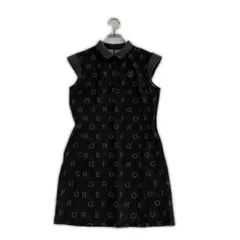 中古 レディース ジーフォア G/FORE ワンピース 38(M) グレー系 フレンチスリーブ ストレッチ 総柄のサムネイル