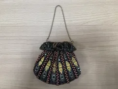 【10％クーポン使用可】S/皇室御用達　はしもと ルミー　ビーズバッグ　がま口　貝殻型