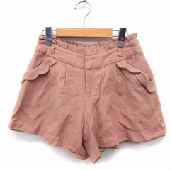 ロディスポット LODISPOTTO タック ショートパンツ フリル カシミヤ混 ウール M サーモンピンク /FT10のサムネイル