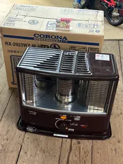 CORONA（コロナ）　自然通気形開放式石油ストーブ　RX-2923WY-M　木目模様　23年製　防災製品推奨品　中古（点火確認品）のサムネイル
