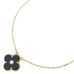 Van Cleef & Arpels (ヴァンクリーフアンドアーペル) ヴィンテージアルハンブラ オニキス 1Pダイヤ ネックレス ペンダント チェーン 2016年ホリデー限定 ピンクゴールド Au750PG JE687733のサムネイル