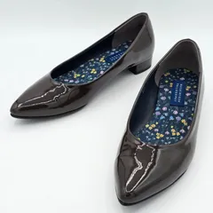 MACKINTOSH PHILOSOPHY マッキントッシュフィロソフィー 23.5cmエナメル パンプス ポインテッドトゥ ブラウン晴雨兼用 オールウェザーのサムネイル