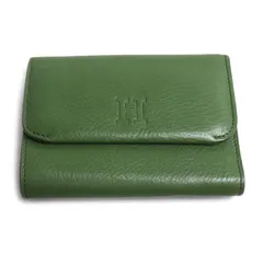 HIROFU ヒロフ プラティカ 三つ折り財布 グリーン レディース 中古のサムネイル