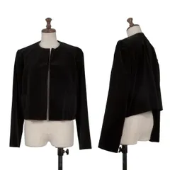 コムコム コムデギャルソンCOMME des GARCONS ベロアノーカラージャケット 黒Sのサムネイル