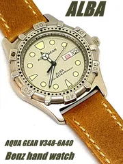 【稼働】SEIKO ALBA AQUA GEAR V348-6A40 ベンツ針 デイデイト (3359 )のサムネイル