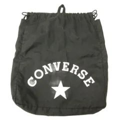 コンバース CONVERSE ナップサック バッグ ロゴ プリント メッシュ 黒 ブラック 0705のサムネイル