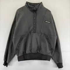 古着 コロンビア Columbia トレーナー ハーフボタン リブ付き プルオーバー フリース ワンポイントロゴ M  グレー レディースのサムネイル