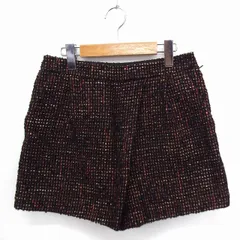 グリーンレーベルリラクシング ユナイテッドアローズ green label relaxing パンツ ショート ツイード ウール 38 ブラック 黒 /FT5のサムネイル