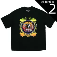 (種類2：Medium) Fleetwood Mac / Circle Floral Logo Boxy Tee (Black) - フリートウッド・マック Tシャツのサムネイル
