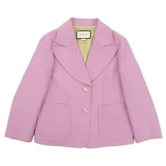 【名古屋】グッチ シングル テーラード ショートジャケット 623766 ピンク シルク ウール アウター アパレル レディースのサムネイル