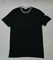 MONCLER ロゴネック 2025SS Tシャツ ブラック S - メルカリ