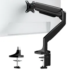 WORLDLIFT PCモニターアーム 17-45インチ対応 耐荷重1-15kg 液晶ディスプレイルアーム アルミニウム合金製 シングルアーム グロメット式&クランプ式 多角度調節 ケーブル収納ysのサムネイル