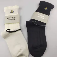 Vivienne Westwood ヴィヴィアン・ウエストウッド 靴下 白/ブラック 2足 セットのサムネイル