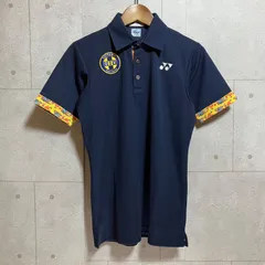 YONEX ヨネックス 琉球びんがた ポロシャツ 半袖 プルオーバー トップス S 刺繍 ネイビー 沖縄SV スポーツ ウェア メンズ レディース SU-40-6のサムネイル