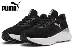 プーマ 310160 PUMA SOFTRIDE MAYVE WNS レディーススニーカー 厚底スニーカー ランニングシューズ 運動靴 紐靴 ワイド 軽量 トレーニング ジム ウォーキング 軽い 婦人 ソフトライド メイブ 靴 01 ブラック/ホワイト 黒白のサムネイル