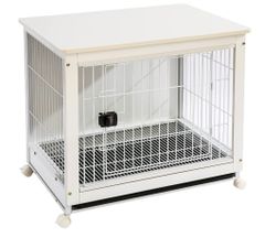 犬用品 Mwpo ペットサークル 犬用ケージ 木製 屋根付き 3WAYロック機能付き