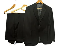 ◇【未使用】YUKI TORII HOMME ユキトリイ メンズ シングル 2ボタン セットアップ スーツ 2パンツ3点セット（スラックス2本/内1本は未使用）ブラック ストライプ AB3サイズ 裏地あり■L30128SSS27-260712-203（850）のサムネイル