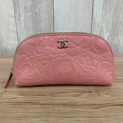 CHANEL カメリア ポーチ ピンク - メルカリ