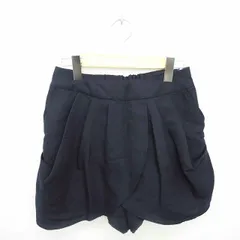 ミリオンカラッツ Million Carats パンツ キュロット ショート 薄手 サイドジップ 無地 F 紺 ネイビー /TT4のサムネイル