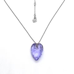 美品☆SWAROVSKI スワロフスキー Galet ガレ ピアス ハートライト