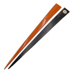 HERMES エルメス かんざし セリエ オレンジ ブラック系 ウッド ラッカーウッド レディース ヘアアクセサリー 2点セット 美品のサムネイル