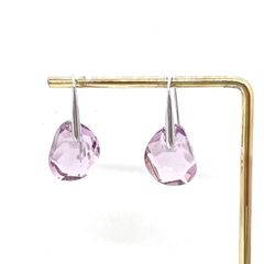 美品☆SWAROVSKI スワロフスキー Galet ガレ ピアス ハートライト