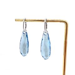美品☆SWAROVSKI スワロフスキー Galet ガレ ピアス ハートライト