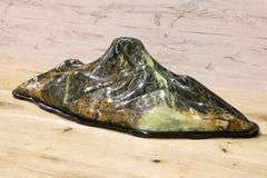 【美形・遠山石】水石 鑑賞石 盆石 台座付き 横幅22cm 天然石 置物 美形・遠山石】水石 鑑賞石 盆石 台座付き 横幅22cm 天然石 置物
