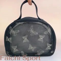 Falchi Sport ハンドバッグ 蝶柄 ブラック シースルー　ポーチ付きのサムネイル
