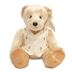 ハロッズ Harrods タグ付き ぬいぐるみ クマ テディベア 花がら ベージュのサムネイル