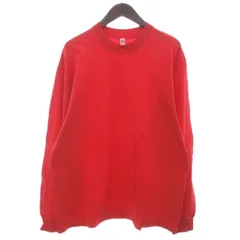ロサンゼルスアパレル Los Angeles apparel ガーメントダイ ロング Tシャツ 長袖 クルーネック 6.5oz 赤 レッド Lのサムネイル