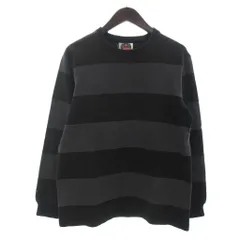 バーバリアン BARBARIAN Tシャツ 長袖 クルーネック ヘビーウェイト ボーダー グレー系 Mのサムネイル