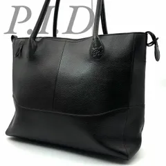 【B5797】【訳あり】 P.I.D ピーアイディー トートバッグ レザー ダークブラウン 肩掛け 底鋲 ファスナー 大容量 ユニセックスのサムネイル