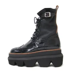 Sacai サカイ サイズ:37(23.5cm) | 23春夏 ウィングチップ エンジニア ソック ブーツ | Wingtip Engineer Sock Boot | レースアップ ボリュームソール | ブラック 黒 | ブランド【レディース】【中古】のサムネイル