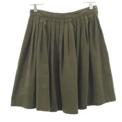 J.CREW ジェイクルー 90s USA製 オールド ミディ丈 プリーツスカート 10 カーキ レディース 古着のサムネイル