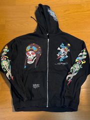 GALFY 総柄 ジップアップ パーカー ブラック 今週限定発売 メイルさん