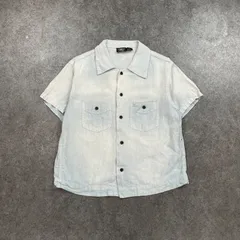 RRL Double RL RALPH LAUREN ダブルアールエル ラルフローレン 半袖シャツ シャンブレーシャツ ポケット リネン レーヨン/麻混 ブルー メンズのサムネイル