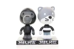 アベイシングエイプ A BATHING APE BABY LITA＆BABYCATT 首振り人形 フィギュア 2体セット BABY MILO ベビーマイロ 【ブランド古着ベクトル】【中古】▲260711のサムネイル
