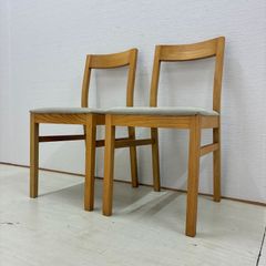 2脚セット 無印良品 ラウンドチェア オーク材 北欧 ナチュラル - メルカリ